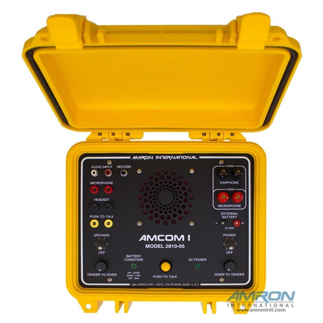 AMCOM I 2810-05 One Diver Communicator with Rechargeable Battery, Outdoor AC Power Module and International Locking Power Cord