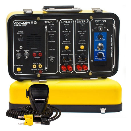 AMCOM II 2825A-12 Two-Diver Portable Helium Speech Unscrambler with Outdoor AC Power Module and Intl. Locking Power Cord