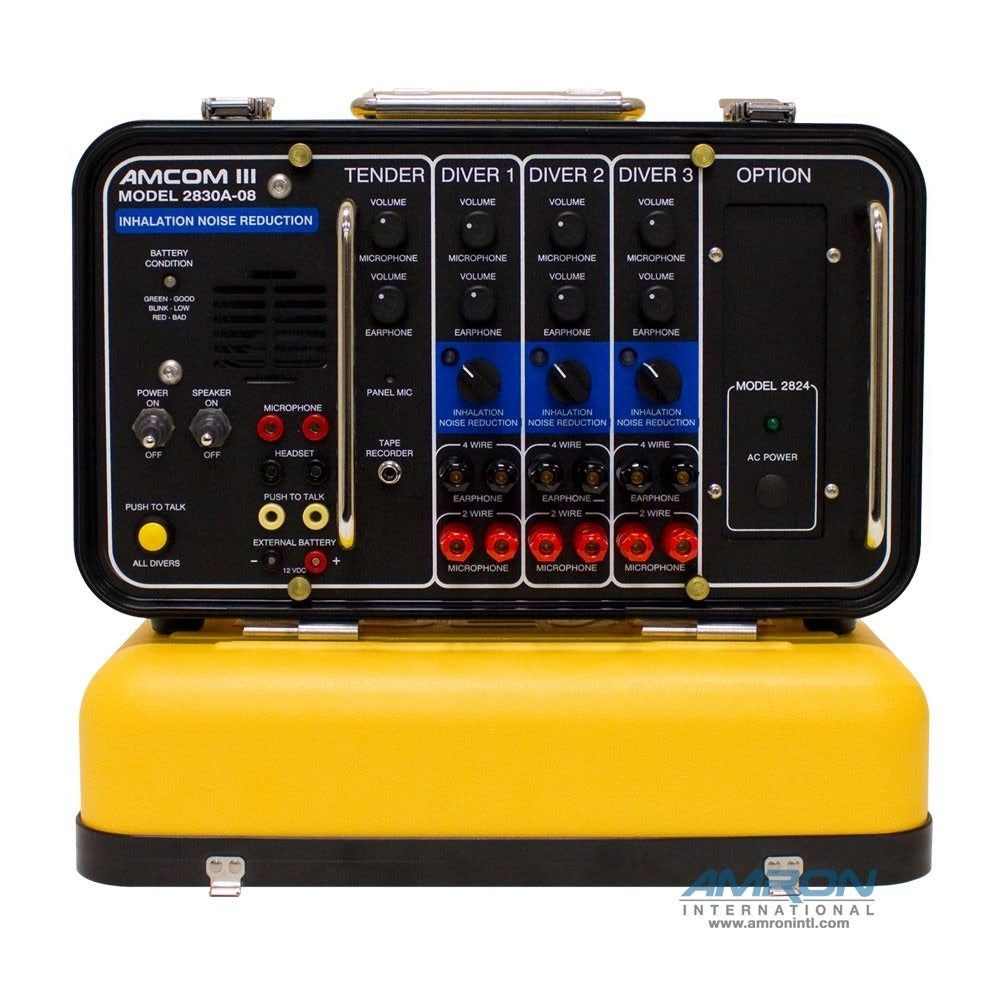 AMCOM III 2830A-08 Three-Diver Portable with Inhalation Noise Reduction, Outdoor AC Power Module and International Locking Power Cord