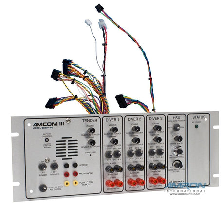AMCOM III 2830R/26-400-DSP3 Front Panel Assembly Wired for the Three-Diver Rack Mount Communicator with DSP3 Helium Speech Unscrambler