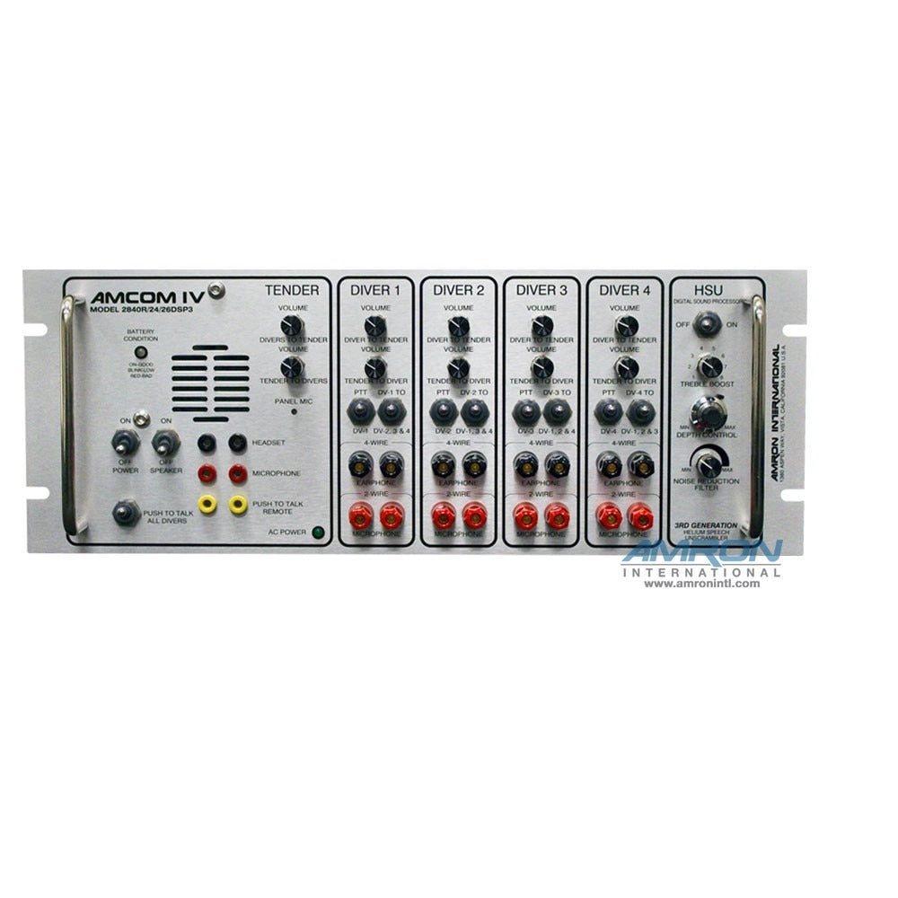 AMCOM IV 2840R-02 Four-Diver Rack Mount Communicator with DSP3 Helium Speech Unscrambler
