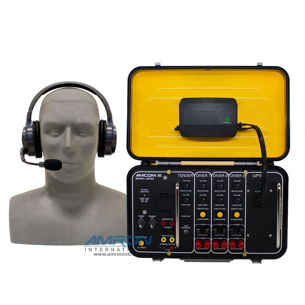 AMCOM III 2830A-13 Three-Diver Portable with 28B Wireless Tender Kit, Outdoor AC Power Module and International Locking Power Cord