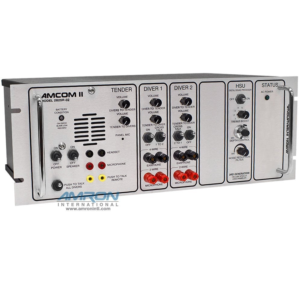AMCOM II 2825R-02 Two-Diver Rack Mount Communicator with DSP3 Helium Speech Unscrambler
